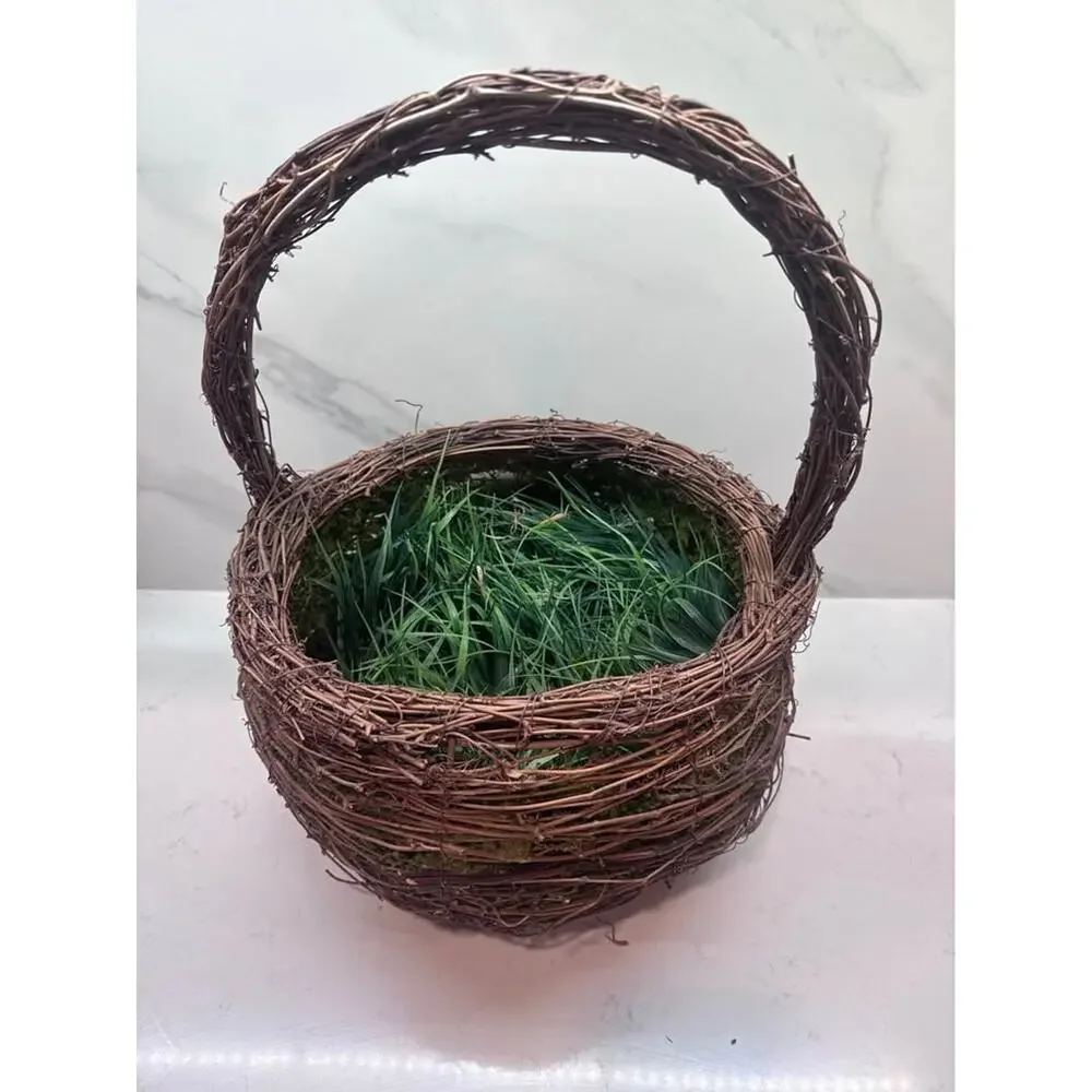 Set of 2 Rustic Twig Baskets